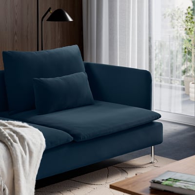 SÖDERHAMN أريكة 3 مقاعد, Kelinge أزرق غامق