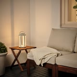 SOLVINDEN مصباح طاولة طاقة شمسية LED, فانوس/بيج, 28 سم