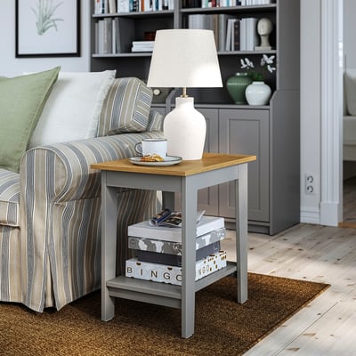 ÄMMARYD Side table, grey, 59x40 cm
