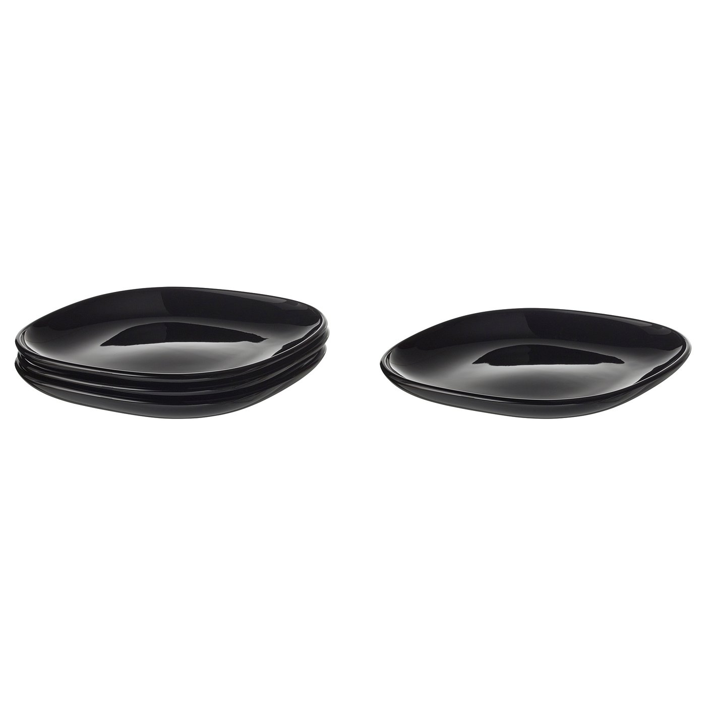 BACKIG side plate, black, 18x18 cm IKEA