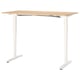 BEKANT Desk sit/stand, white stained oak veneer/white, 160x80 cm