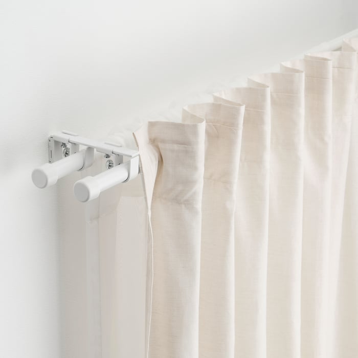 BEKRÄFTA double curtain rod set, white, 120210 cm19 mm IKEA
