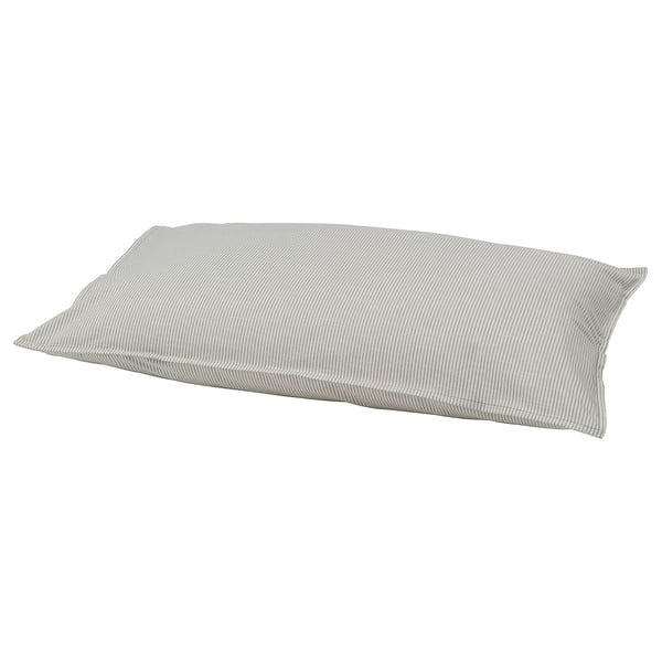 BERGPALM Pillowcase, grey/striped, 50x80 cm
