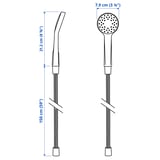 BERGVATTNET Single spray hand shower with hose