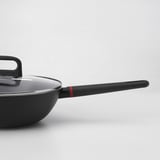 BESINNING Wok with lid, non-stick coating, 30 cm