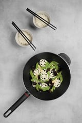 BESINNING Wok with lid, non-stick coating, 30 cm