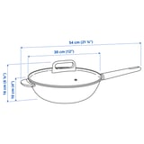 BESINNING Wok with lid, non-stick coating, 30 cm