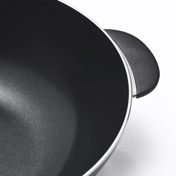 BESINNING Wok with lid, non-stick coating, 30 cm