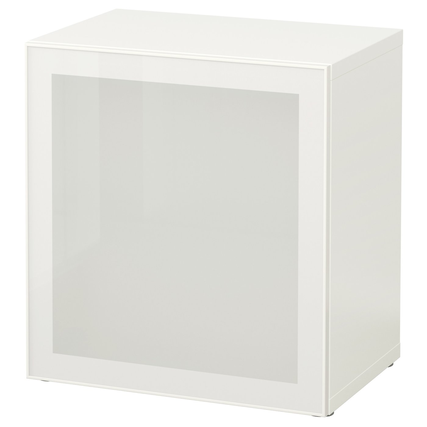 BESTÅ Shelf unit with glass door white/Glassvik white/frosted glass