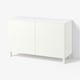 BESTÅ Storage combination with doors, white/Förvaltare white, 120x42x75 cm