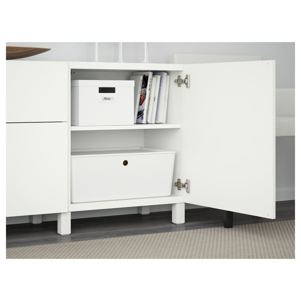 Besta تشكيلة تخزين مع أدراج أبيض Lappviken أبيض Ikea