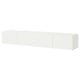BESTÅ TV bench with doors, white/Lappviken white, 240x42x38 cm