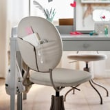 BJÖRKBERGET Swivel chair, Idekulla beige