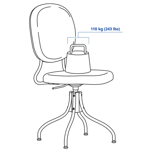 BJÖRKBERGET Swivel chair, Idekulla beige