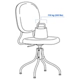 BJÖRKBERGET Swivel chair, Idekulla beige