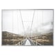 BJÖRKSTA Picture with frame, other side of the bridge/aluminium-colour, 200x140 cm