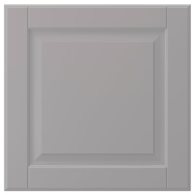BODBYN grey kitchen cabinet with bevelled panel, square.