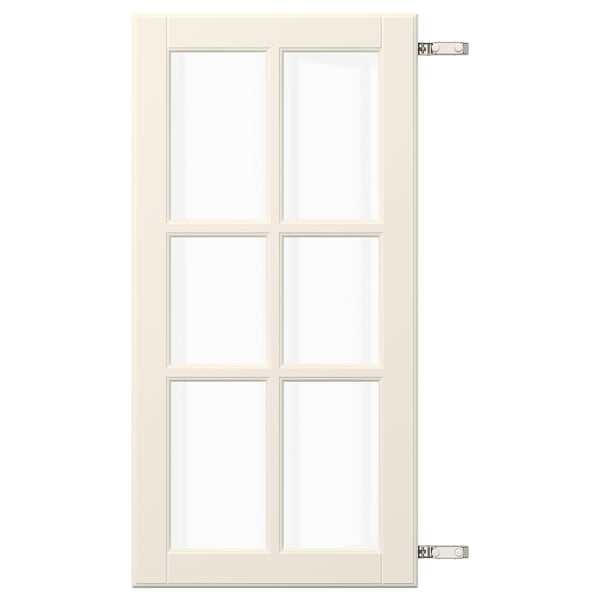 BODBYN Door with hinges, off-white, 40x80 cm