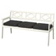 BONDHOLMEN Bench with backrest, outdoor, white/beige/Järpön/Duvholmen anthracite