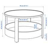 BORGEBY Coffee table, black, 70 cm
