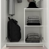 BRIMNES Wardrobe with 2 doors, white, 78x190 cm