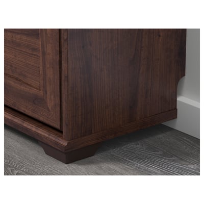 BRUSALI Shoe cabinet with 3 compartments, brown, 61x30x130 cm