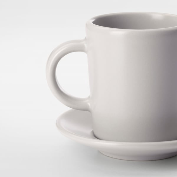 DINERA Espresso cup and saucer, beige, 9 cl