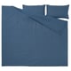 DOFTAKLEJA bedding set - dark blue, 100% cotton, check/stripe pattern, rectangular with envelope pillowcases.