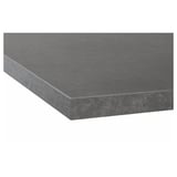 EKBACKEN Worktop, concrete effect/laminate, 186x2.8 cm