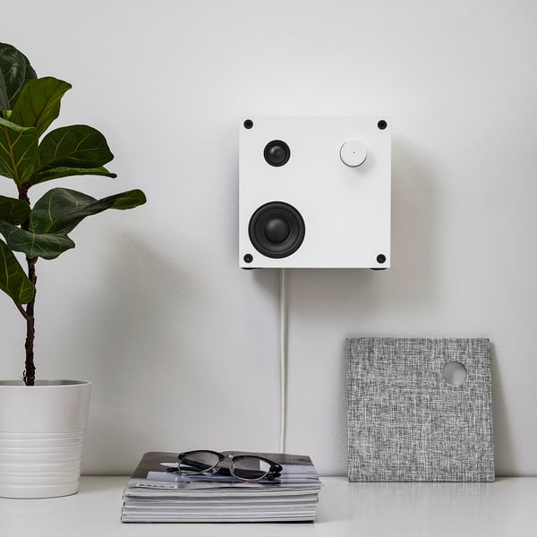 ENEBY Bluetooth speaker, white, 20x20 cm