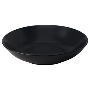 FÄRGKLAR Deep plate, matt dark grey, 23 cm