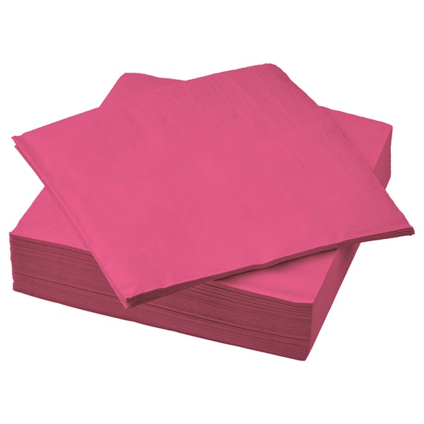 FANTASTISK Paper napkin, bright pink, 40x40 cm