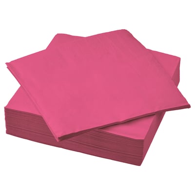 FANTASTISK Paper napkin, bright pink, 40x40 cm