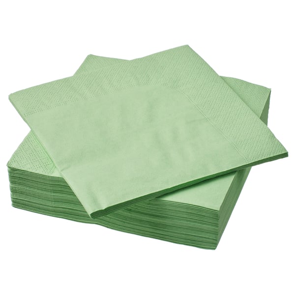 FANTASTISK Paper napkin, light green, 33x33 cm