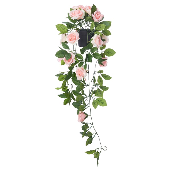 fejka نبات صناعي في آنية داخلي خارجي تعليق ورد زهري 9 سم ikea