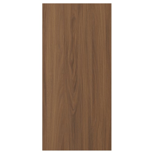 This image shows a FÖRBÄTTRA walnut-colored wooden panel with a smooth surface, featuring a classic modern design.
