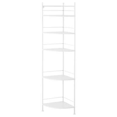 FRÖSJÖN Corner shelf unit, white, 35x156 cm