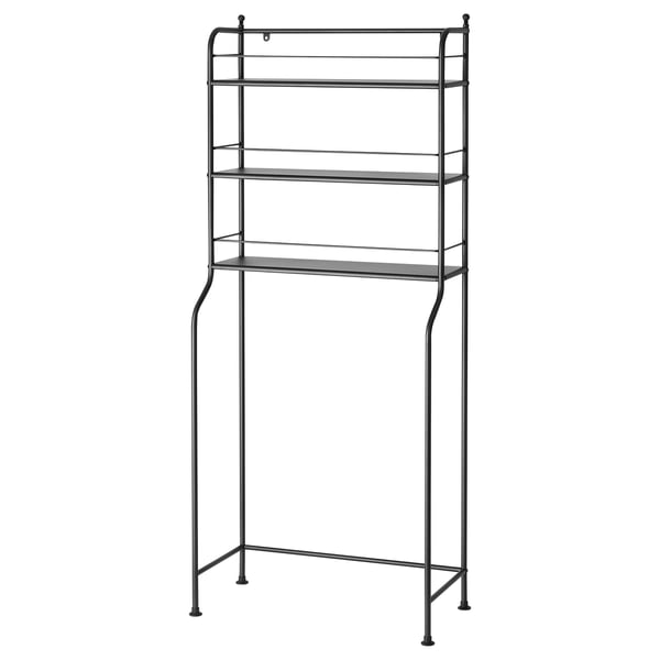 FRÖSJÖN Over-the-toilet shelf, black, 65x156 cm