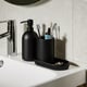 GANSJÖN 3-piece bathroom set, black - IKEA