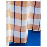 GLANSHAGTORN Curtain, 1 piece, orange white/blue, 300x300 cm