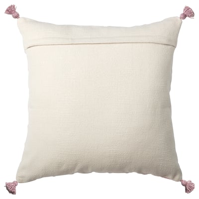 GOKVÄLLÅ Cushion cover, white/pink, 50x50 cm
