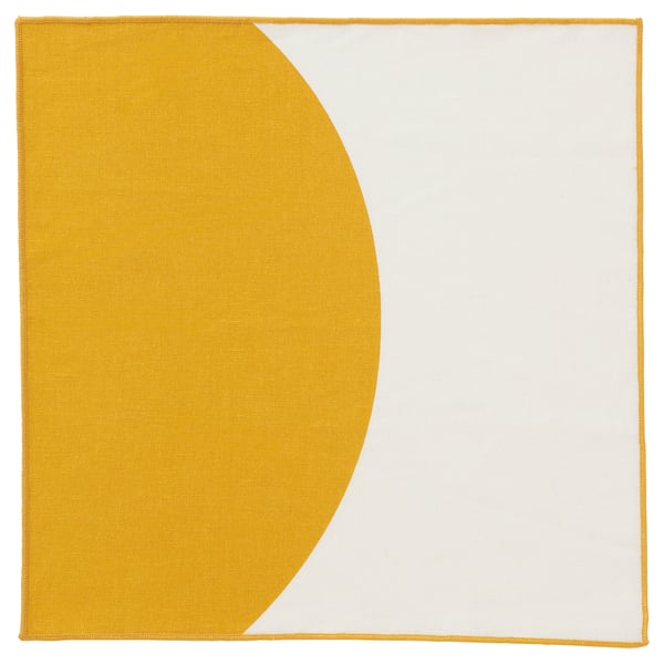GOKVÄLLÅ Napkin, yellow, 40x40 cm