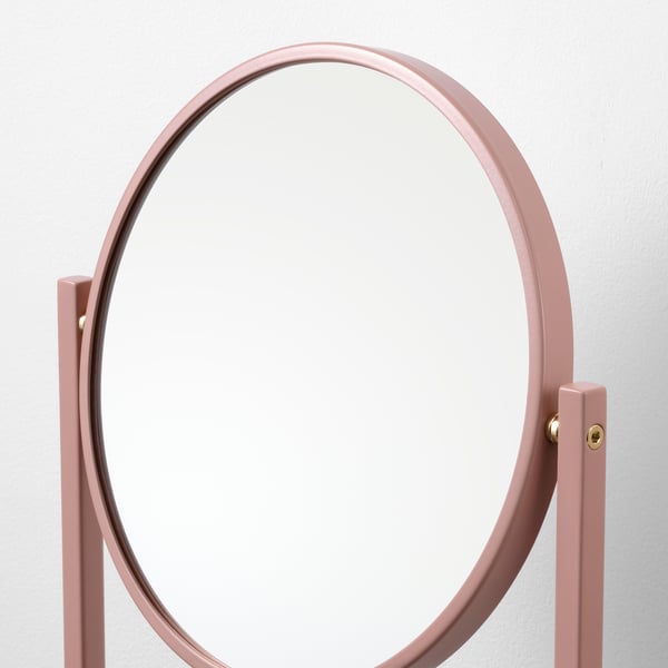 GRANVÅG Table mirror, pink, 23x33 cm