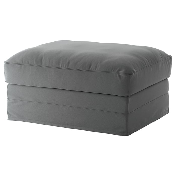 GRÖNLID footstool with storage, Ljungen medium grey IKEA