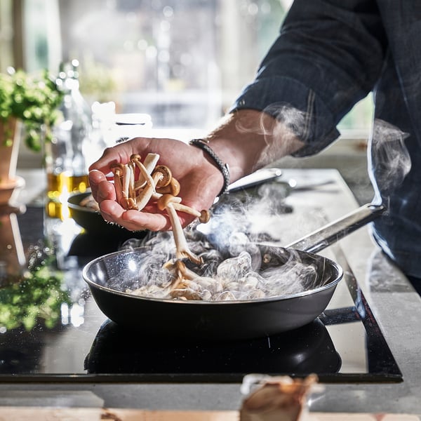 GULDÖRING Frying pan, non-stick coating stainless steel/black-grey, 28 cm