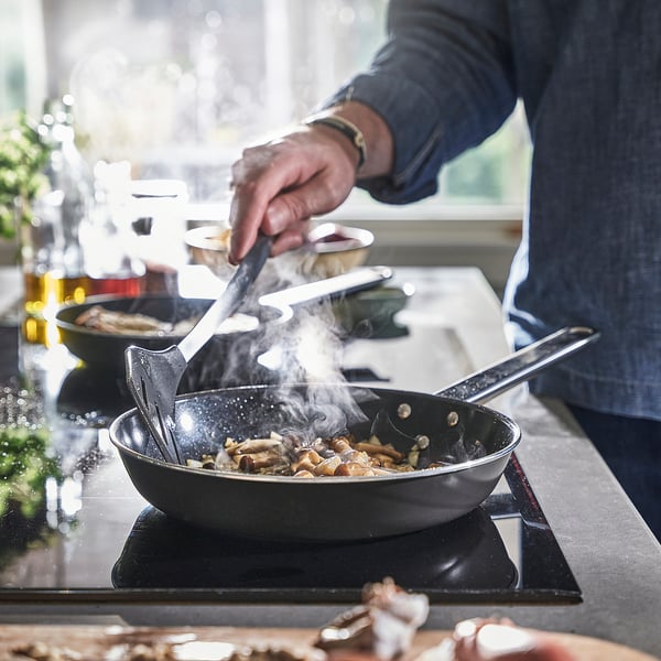 GULDÖRING Frying pan, non-stick coating stainless steel/black-grey, 28 cm