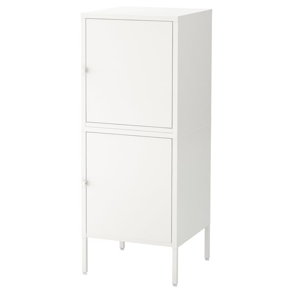 HÄLLAN Storage combination with doors, white, 45x47x117 cm