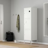 HÄLLAN Storage combination with doors, white, 45x47x167 cm