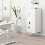 HÄLLAN Storage combination with doors, white, 45x47x117 cm