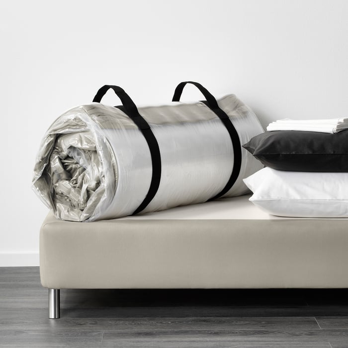 HAFSLO Sprung mattress, extra firm/beige, 160x200 cm - IKEA